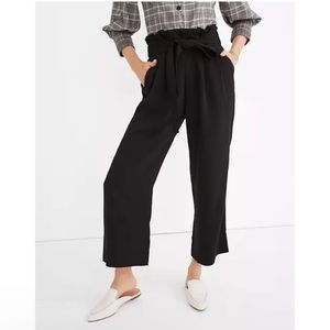Madewell petite Huston paper bag wide leg pant NWT